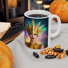 Load image into Gallery viewer, Mardi Gras Mask Ribbon #6 Mug  AI-Generated Artwork 11oz mug
