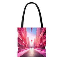Load image into Gallery viewer, Love in the Air the Pink Heart Series #7 Tote Bag AI Artwork 100% Polyester
