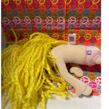 Load image into Gallery viewer, Friends 2B Made Yellow Yarn Hair Rag doll Plush BABW Build-A-Bear
