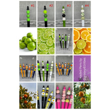 Load image into Gallery viewer, Forest Moss Green Cube - Shades of Green Beaded Pen Handmade
