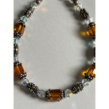 Load image into Gallery viewer, Bali Silver and Topaz - Handcrafted Austrian Crystal Beads Bracelet Jewelry
