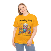 Load image into Gallery viewer, Crafting King: Where Creativity Reigns, Knitting 100% Cotton Classic T-shirt
