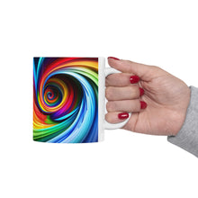 Load image into Gallery viewer, Bright Rainbow Swirls in Motion #3 Mug 11oz mug AI-Generated Artwork
