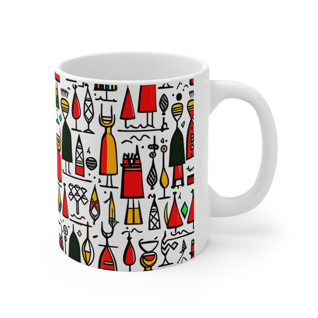 Kwanzaa Celebration #5 Ceramic 11oz Mug AI-Generated Artwork