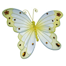 Load image into Gallery viewer, Sparkle Nylon Doll Butterfly Angel Wings Yellow &amp; Gold Fits most 18&quot; Dolls
