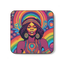 Load image into Gallery viewer, Retro 60&#39;s Psychedelic #37 Hardboard Back AI-Enhanced Beverage Coasters
