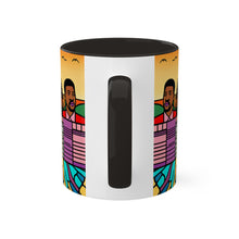 Load image into Gallery viewer, Colors of Africa Pop Art Black Colorful #26 AI 11oz Black Accent Coffee Mug
