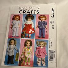 Load image into Gallery viewer, McCall&#39;s M5775 Patterns Doll Clothes For 18&quot; Doll and Toy Dog, One Size Only
