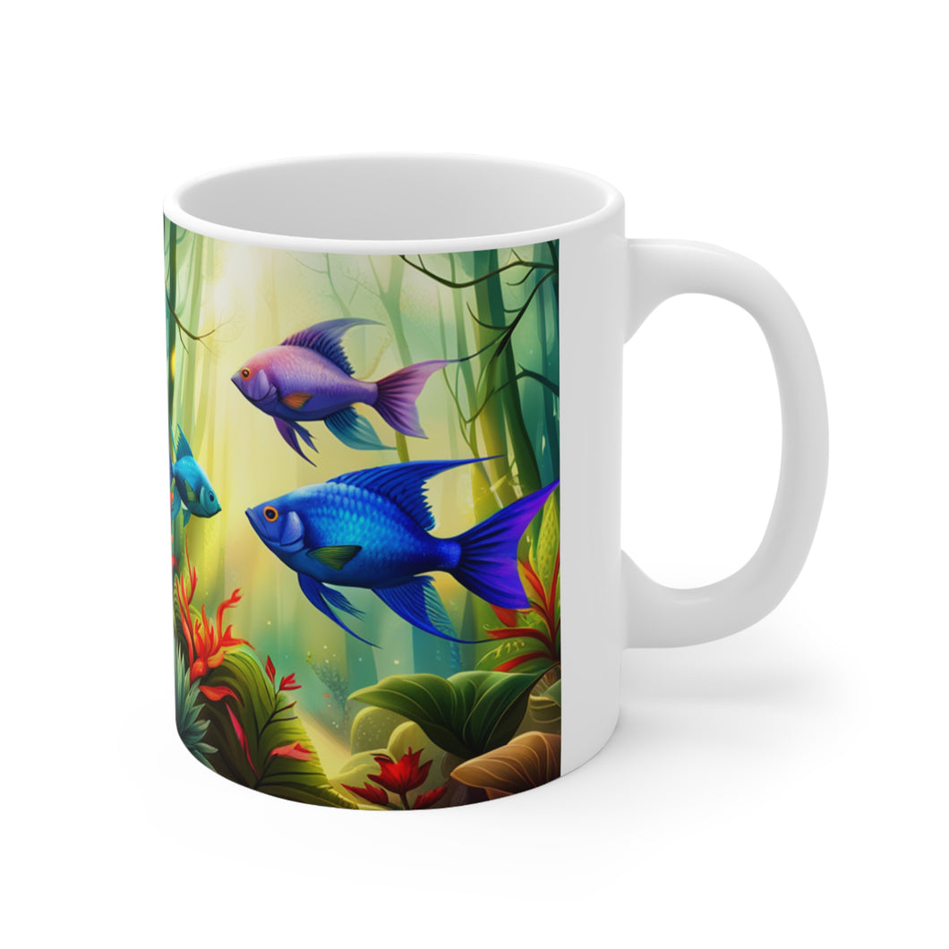 A Menagerie of a colorful Sea-life #4 Mug 11oz mug AI-Generated Artwork
