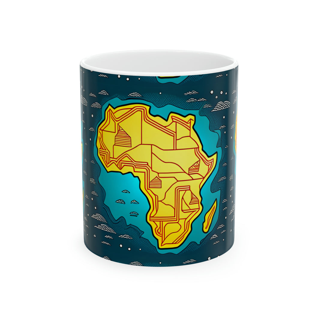 Colors of Africa Continent Map #3 AI 11oz Coffee Mug