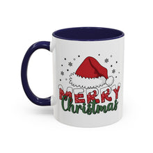 Load image into Gallery viewer, Mug - Merry Christmas Santa Hat Accent Coffee Mug (11, 15oz)
