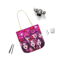 Load image into Gallery viewer, Pink Faces Fashion 100% Polyester Canvas Tote Bag #15
