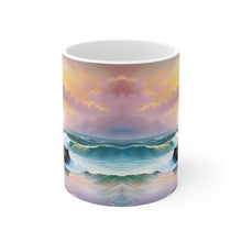 Load image into Gallery viewer, Pastel Sea-life Sunset #22 Ceramic Mug 11oz mug AI-Generated Artwork
