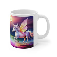 Load image into Gallery viewer, I Dream of Unicorns &amp; Butterflies Design #2 Ceramic 11oz Coffee Mug AI Generated Image
