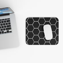 Load image into Gallery viewer, White and Black Honeycomb Bee Mouse Pad (Rectangle) 9&quot; x 8&quot; High Density Foam
