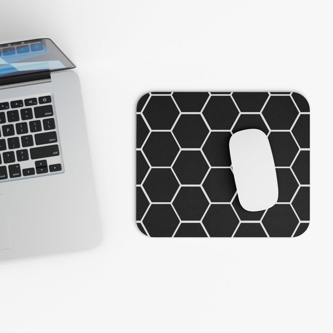 White and Black Honeycomb Bee Mouse Pad (Rectangle) 9