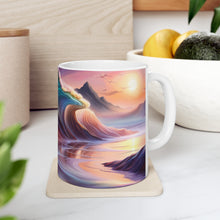 Load image into Gallery viewer, Pastel Sea-life Sunset #23 Ceramic Mug 11oz mug AI-Generated Artwork
