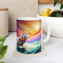 Load image into Gallery viewer, Beautiful Owl Standing in a Sea of Colors #10 Mug 11oz mug AI-Generated Artwork
