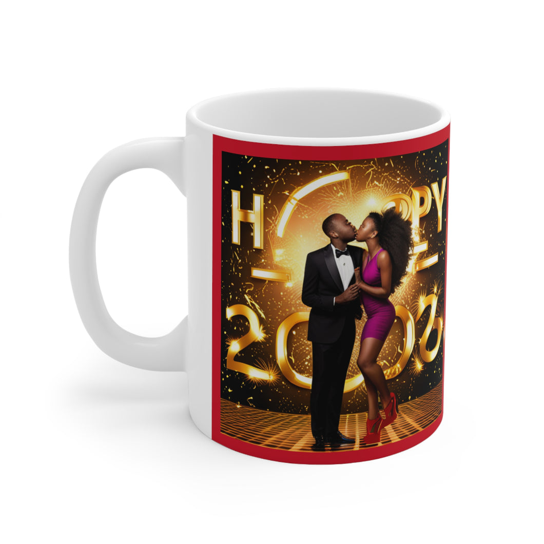 New Year's Celebration Couple #3 Ceramic Mug 11oz AI Generated