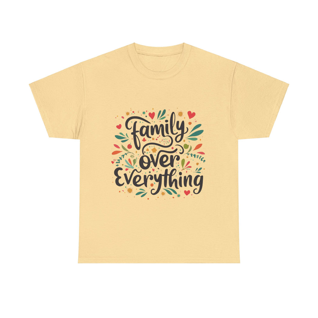 Muse Wearable Fancy AI Family Over Everything Unisex Cotton Crewneck T-Shirt