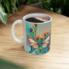 Load image into Gallery viewer, June Opal Birth Month Colors Fairies &amp; Butterflies #2 Mug 11oz mug AI-Generated Artwork
