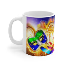 Load image into Gallery viewer, Mardi Gras Mask Ribbon #3 Mug  AI-Generated Artwork 11oz mug
