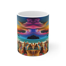 Load image into Gallery viewer, Beach Vibes Retro Concert #4 Ceramic 11oz Mug AI Artwork
