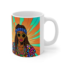 Load image into Gallery viewer, Retro 60s Female Queen #1 Mug 11oz mug AI-Generated Artwork
