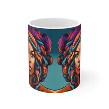 Load image into Gallery viewer, Retro 60s Female Queen #4 Mug 11oz mug AI-Generated Artwork
