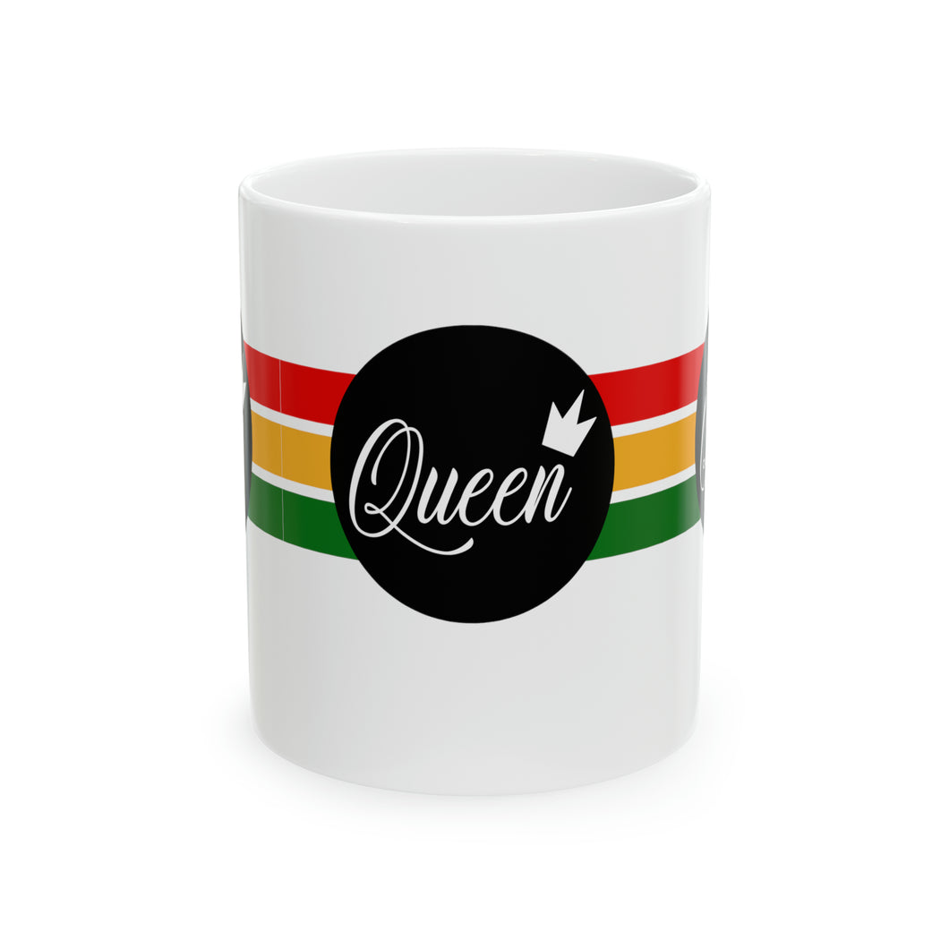Game Queen No Word 11oz White Ceramic Beverage Mug Decorative Art