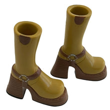 Load image into Gallery viewer, Bratz Boots Footwear Tan High Top Cowgirl Boots Side Buckle Brown Heel
