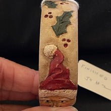 Load image into Gallery viewer, Vintage Jim Shore Christmas Santa Bangle Bracelet Folk Art Holly Accent #2
