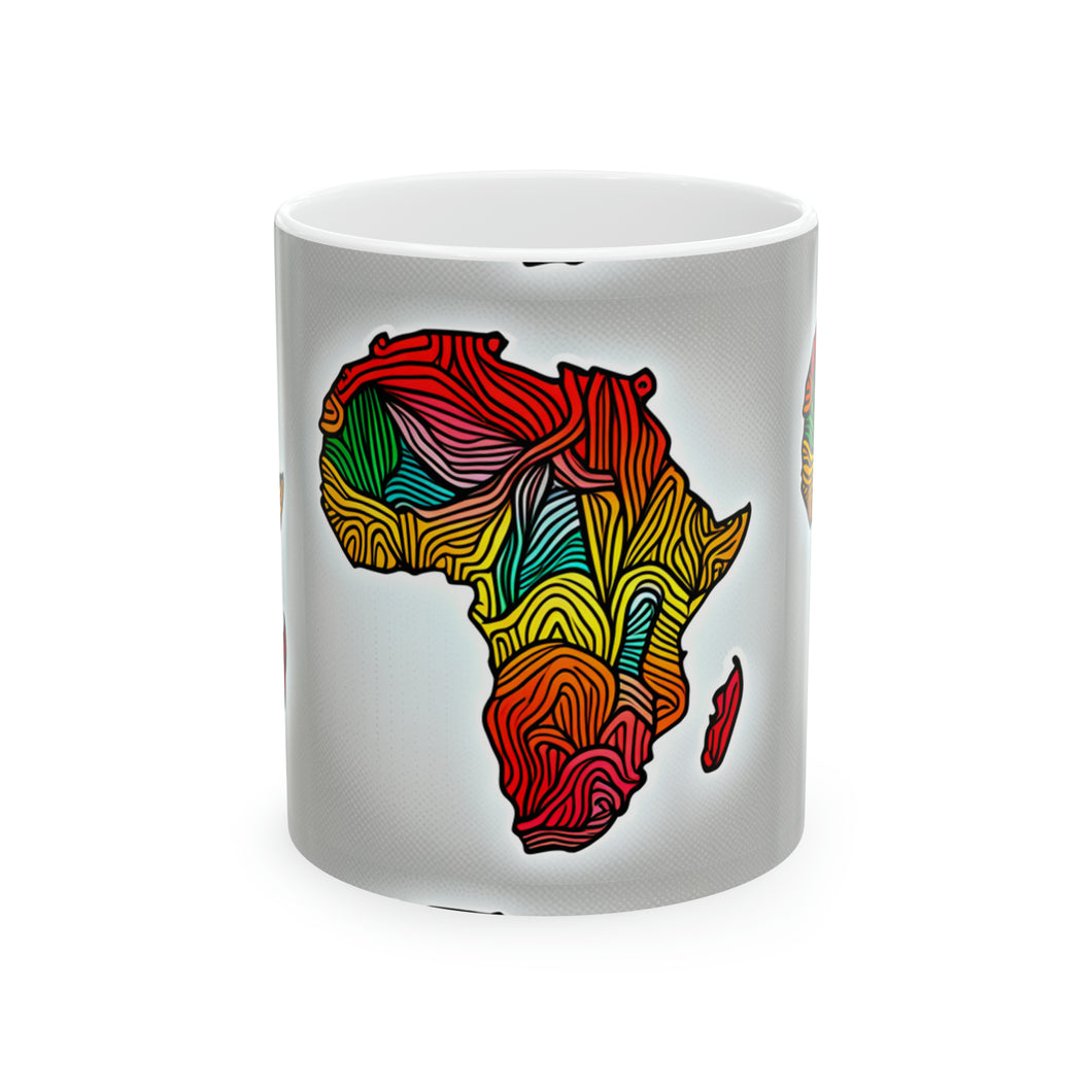 Colors of Africa Continent Map #5 AI 11oz Coffee Mug
