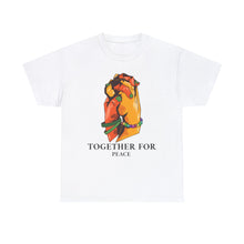 Load image into Gallery viewer, Together for Peace Hands Unisex Heavy 100% Cotton T-shirt Classic Fit
