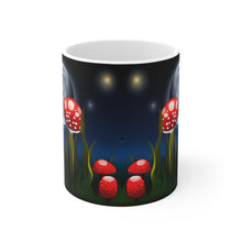 Load image into Gallery viewer, Lunar Moon Scene Toadstools and Lillies #5 Mug 11oz mug AI-Generated Artwork
