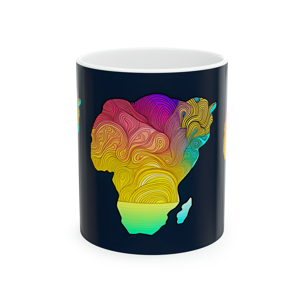 Colors of Africa Continent Map #4 AI 11oz Coffee Mug