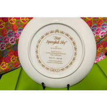 Load image into Gallery viewer, 1985 Star Spangled Sky Plate by Sandra Kuck Childhood Almanac
