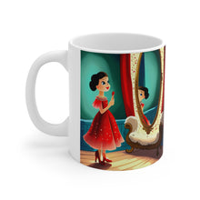 Load image into Gallery viewer, Playing Dress up Just Like Mommie #10 Mug 11oz mug AI-Generated Artwork
