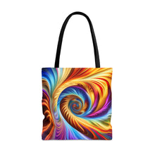 Load image into Gallery viewer, Motion Tye Dye Swirls and Ripples Tote Bag AI Artwork 100% Polyester #4
