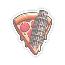 Load image into Gallery viewer, Leaning Tower of Pisa Pizza Slice Foodie Vinyl Stickers, Laptop, Journal, #21
