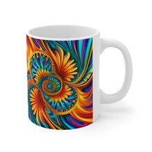 Load image into Gallery viewer, Tye Dye Swirls &amp; Ripples #10 Ceramic 11oz AI Decorative Mug
