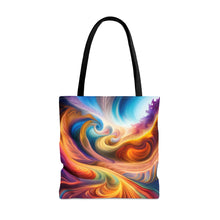 Load image into Gallery viewer, Glory Tye Dye Swirls and Ripples Tote Bag AI Artwork 100% Polyester #2
