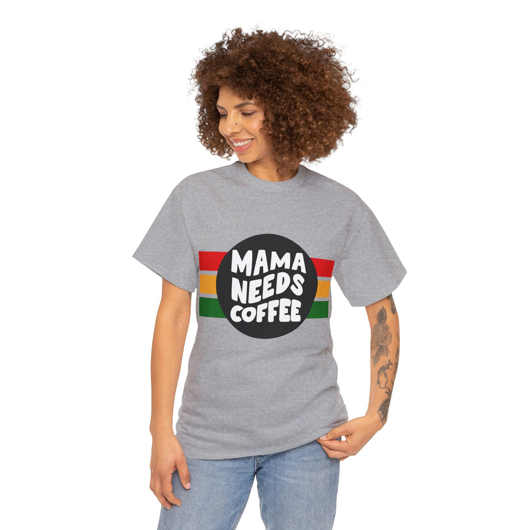 Muse Wearable Momma Needs Coffee Unisex Heavy Cotton Crewneck T-Shirt