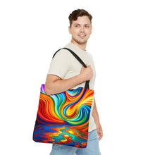 Load image into Gallery viewer, Tye Dye Swirls and Ripples #5 Tote Bag AI Artwork 100% Polyester
