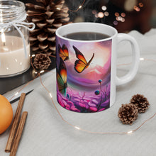 Load image into Gallery viewer, Colorful Monarch Butterflies #4 Mug 11oz mug AI-Generated Artwork
