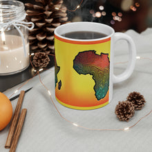 Load image into Gallery viewer, Colors of Africa Continent Map #6 AI 11oz Coffee Mug
