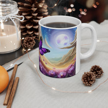 Load image into Gallery viewer, February Amethyst Birth Month Colors Fairies &amp; Butterflies #3 Mug 11oz mug AI-Generated Artwork
