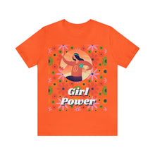 Load image into Gallery viewer, Floral Retro Girl Power Unisex Bella Canvas Jersey Short Sleeve T-shirt
