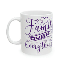 Load image into Gallery viewer, Family Over Everything Purple 11oz Ceramic Mug AI Design Tableware
