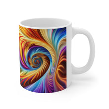 Load image into Gallery viewer, Tye Dye Swirls &amp; Ripples #4 Ceramic 11oz AI Decorative Mug
